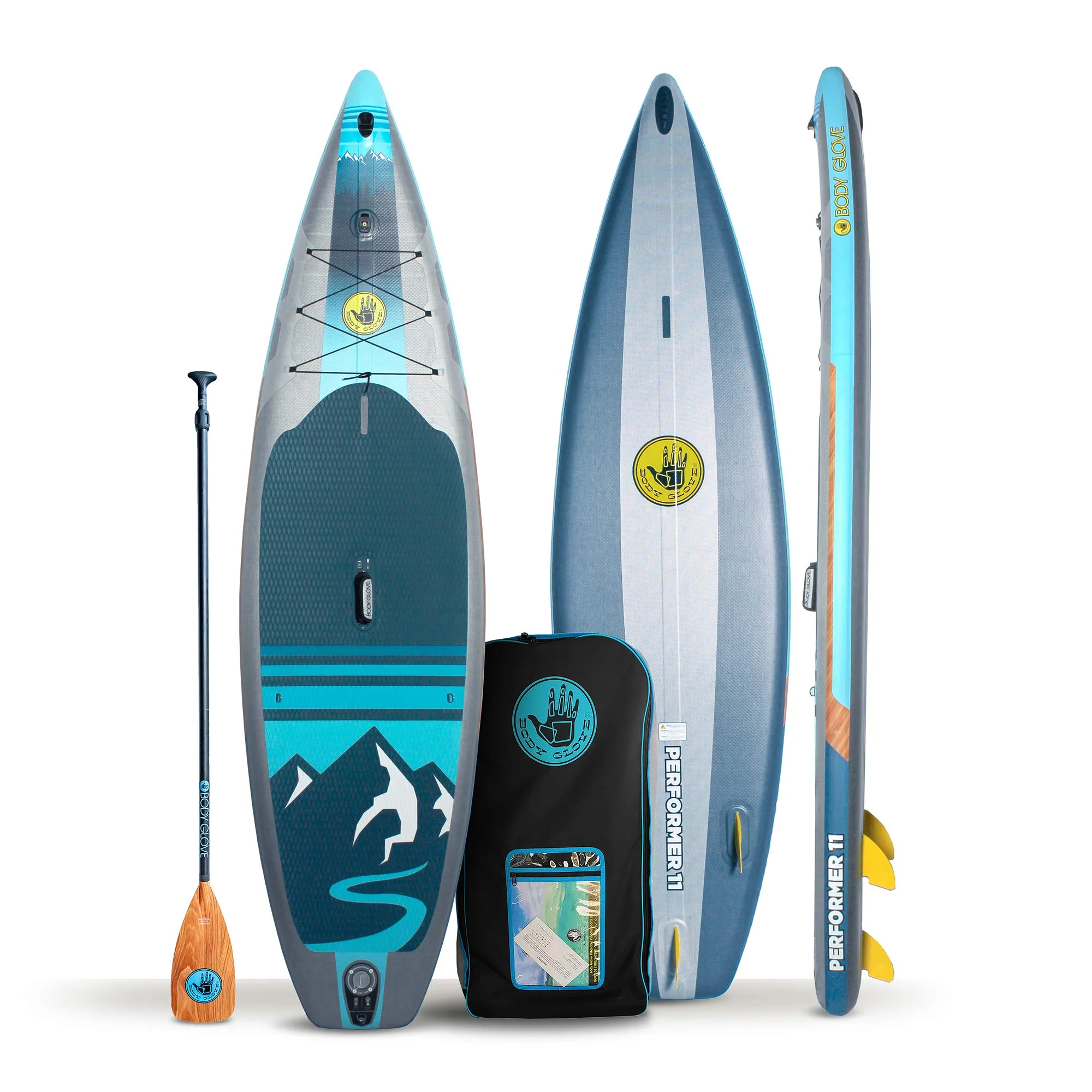 Body Glove Performer 11 Inflatable Paddle Board Package
