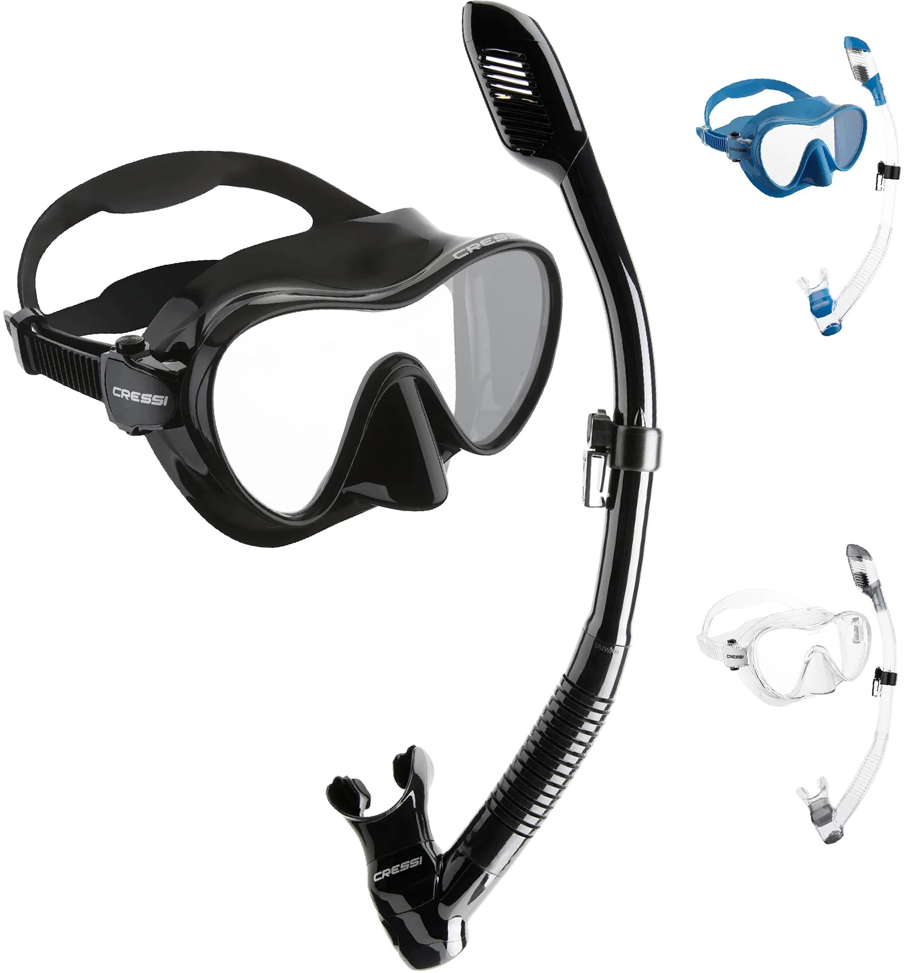 Cressi F1 &amp; Supernova Dry Mask and Snorkel Kit 2
